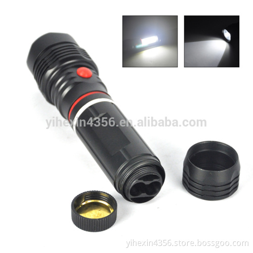 Multifunctional 2 In 1 Extended LED Flashlight Torch for Outdoor Camping